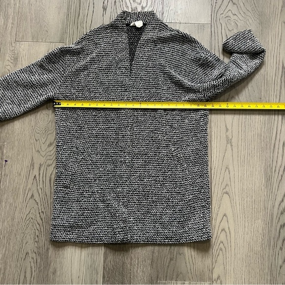 LOFT Outlet Lounge Black, Gray Chunky Open Layering Cardigan Sweater Size L - Picture 6 of 6